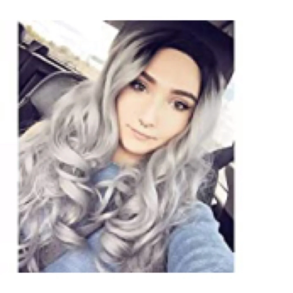 Synthetic Ombré Long Wavy Natural Looking Heat Resistant Wig